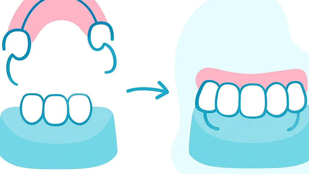 部分入れ歯の種類と費用の解説イラスト