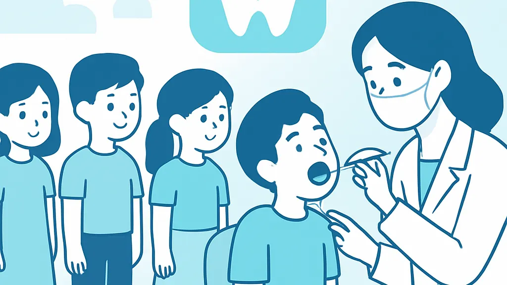学校歯科健診で「要受診」の紙をもらったらのイメージイラスト
