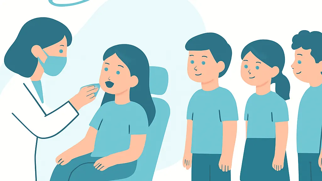 学校歯科健診で「要受診」の紙をもらったらの解説イラスト