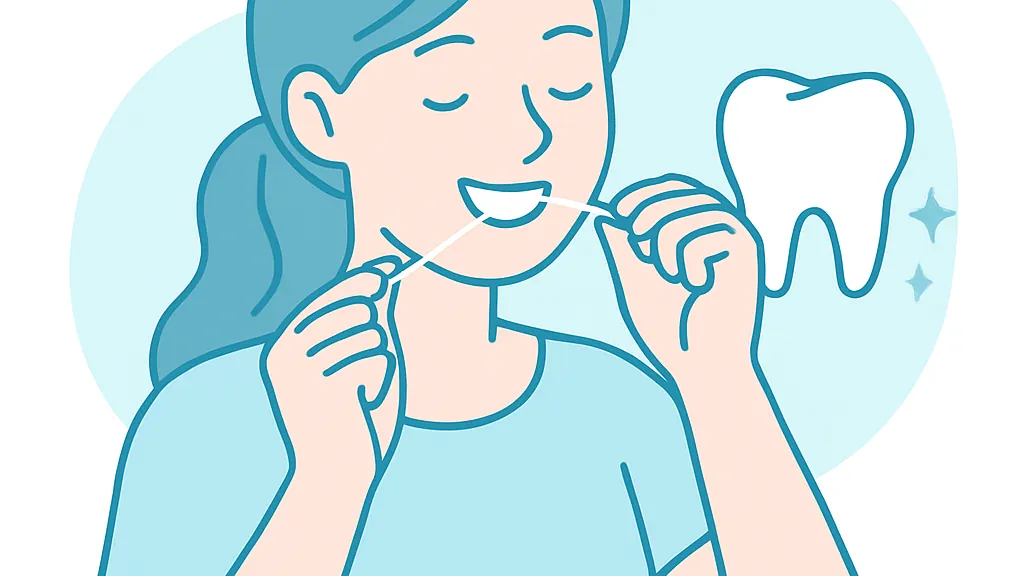 歯に食べ物が挟まるようになったに関するケア・予防のイメージイラスト