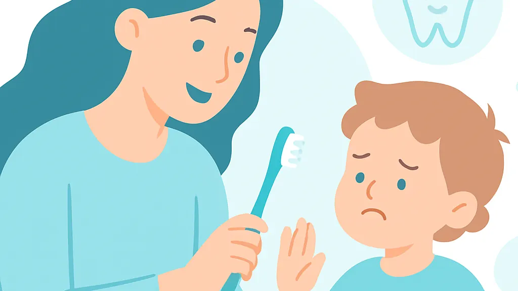子どもが歯磨きを嫌がるのイメージイラスト