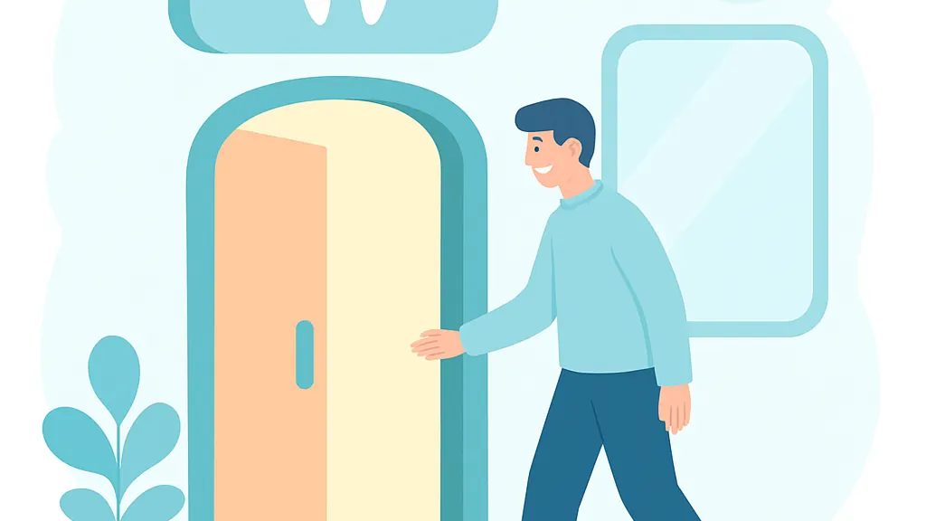 何年も歯医者に行っていない人が抱く、怒られる・恥ずかしい・費用が怖いという三つの不安と、実際には歓迎され検査から始まるという事実を対比した解説図