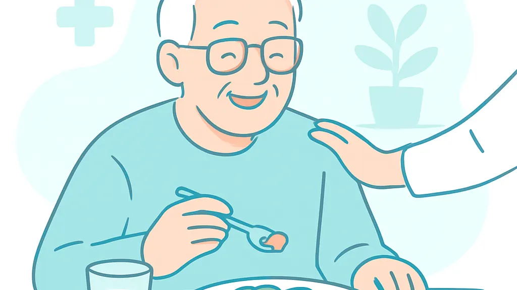 入れ歯で食べにくい・話しにくいに関するケア・予防のイメージイラスト