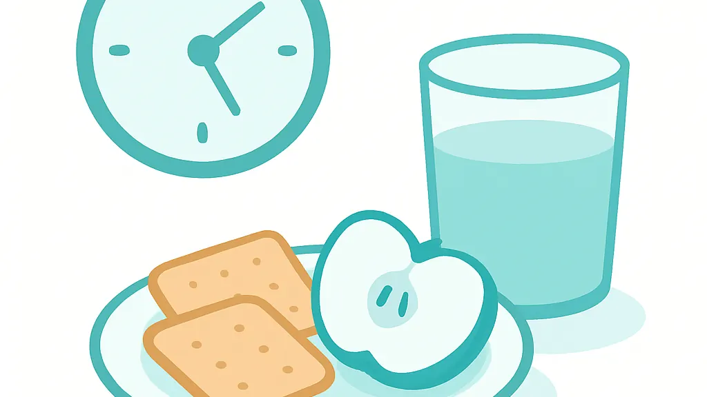 おやつの回数と口の中が酸性になる時間の関係を示したイラスト