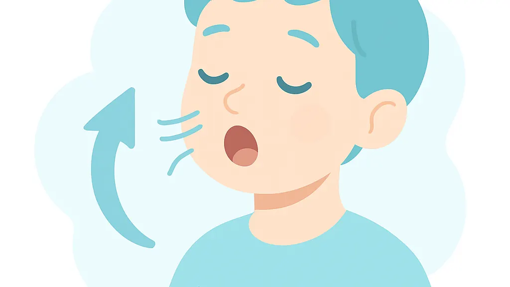 子どもの口呼吸・ぽかん口のイメージイラスト
