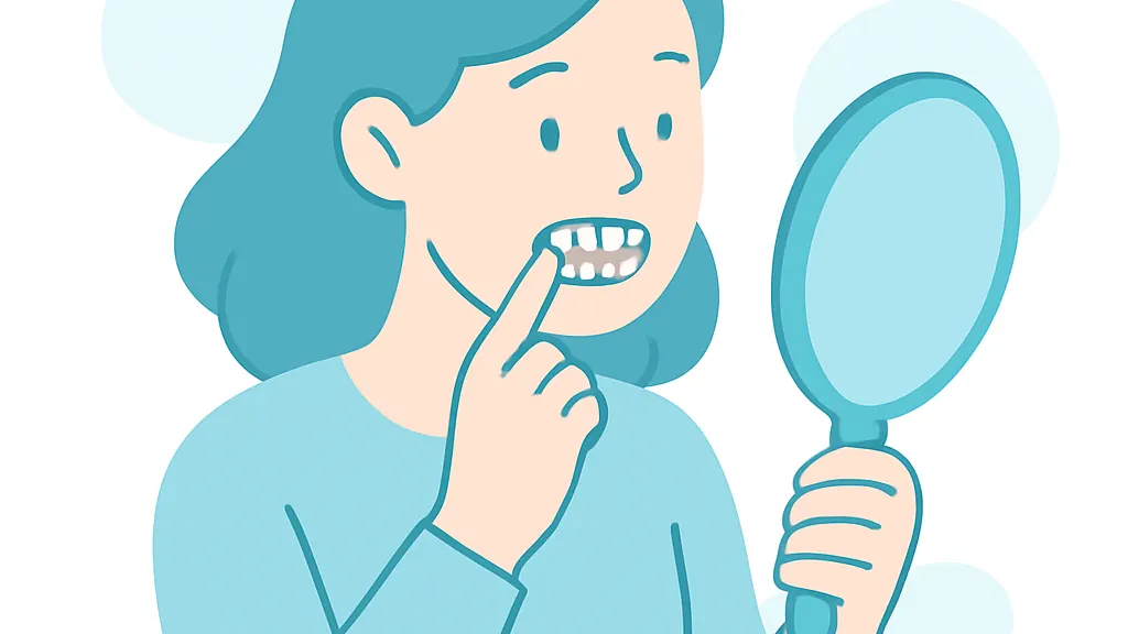 虫歯を自分で見分ける方法の解説イラスト