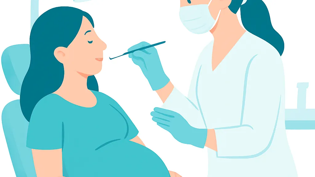 妊娠中の虫歯治療は大丈夫？の解説イラスト