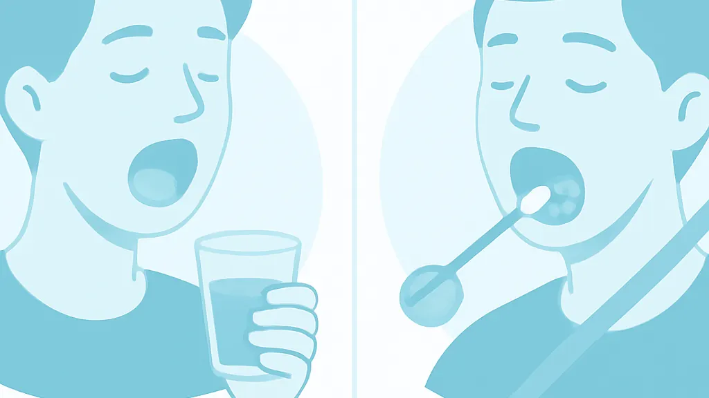 膿栓の安全な対処と避けたい取り方を比べた解説イラスト