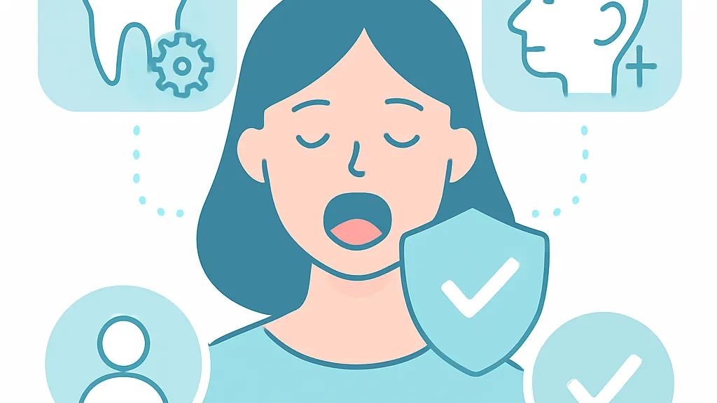膿栓の予防と受診先の選び方をまとめた解説イラスト