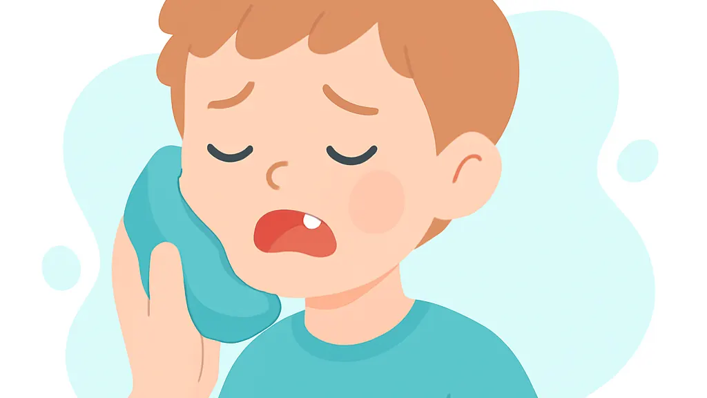 子どもが歯をぶつけた・乳歯が折れたのイメージイラスト