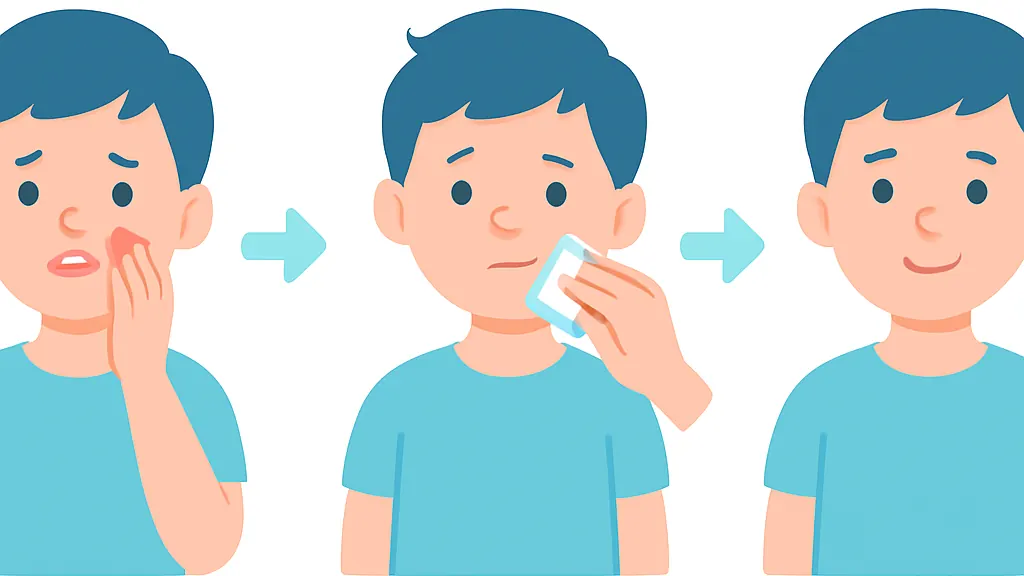 子どもが歯をぶつけた・乳歯が折れたの解説イラスト