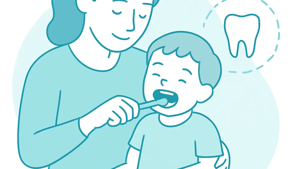 仕上げ磨きのやり方といつまで続ける?年齢別のコツの解説イラスト