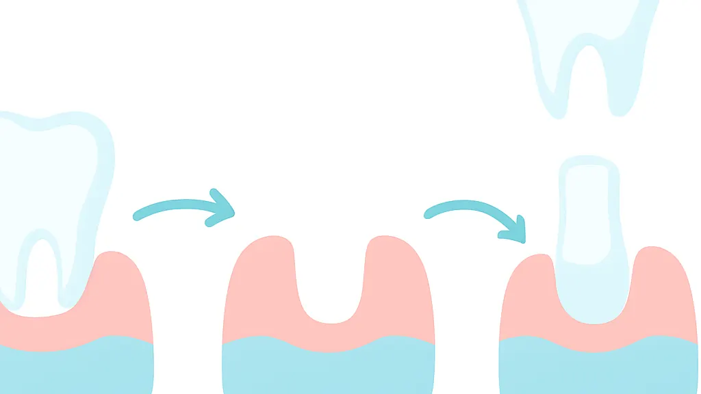 親知らずの移植(歯牙移植)とはの解説イラスト
