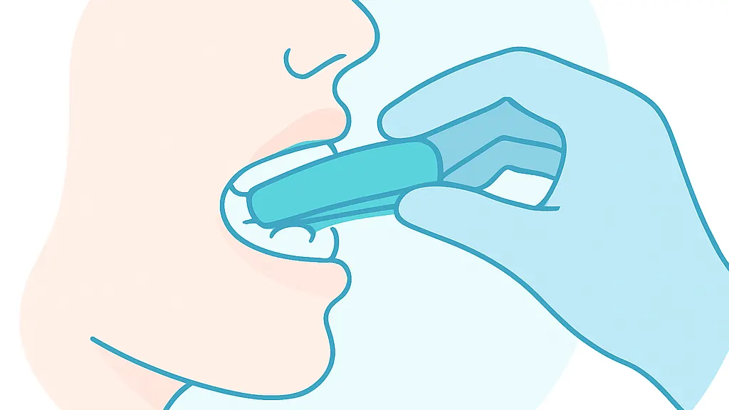 ろうの土手で上下の高さと位置を記録する工程を示した図