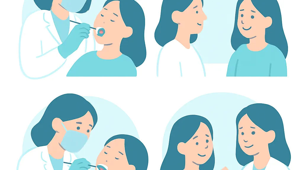 歯の定期検診では何をする？内容・費用・所要時間の解説イラスト